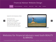 Tablet Screenshot of financialadvisorwebsitedesign.com